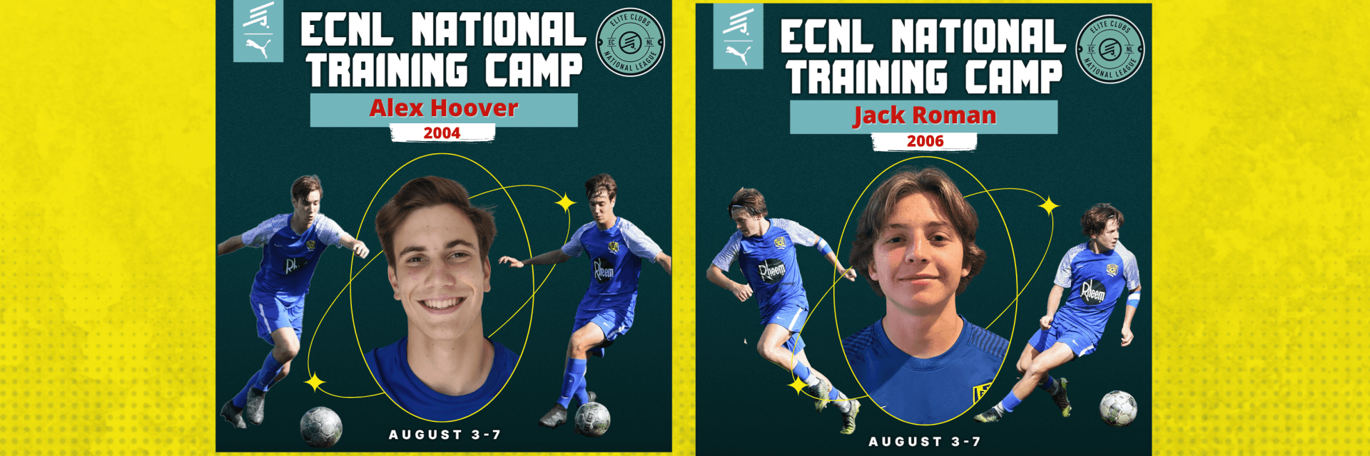 2 CFSC Players Invited To ECNL Boys National Training Camp