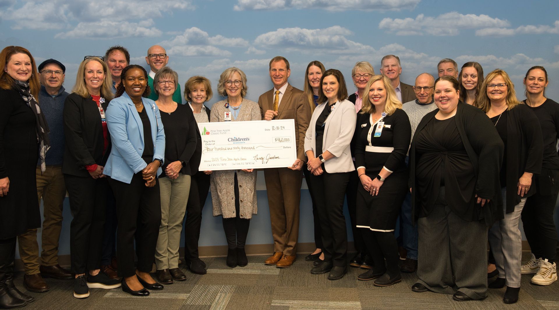 check presentation between Pine Tree Apple Classic Fund and Childrens Minnesota