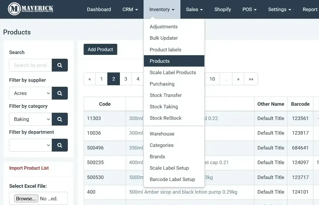 CRM Inventroy Management