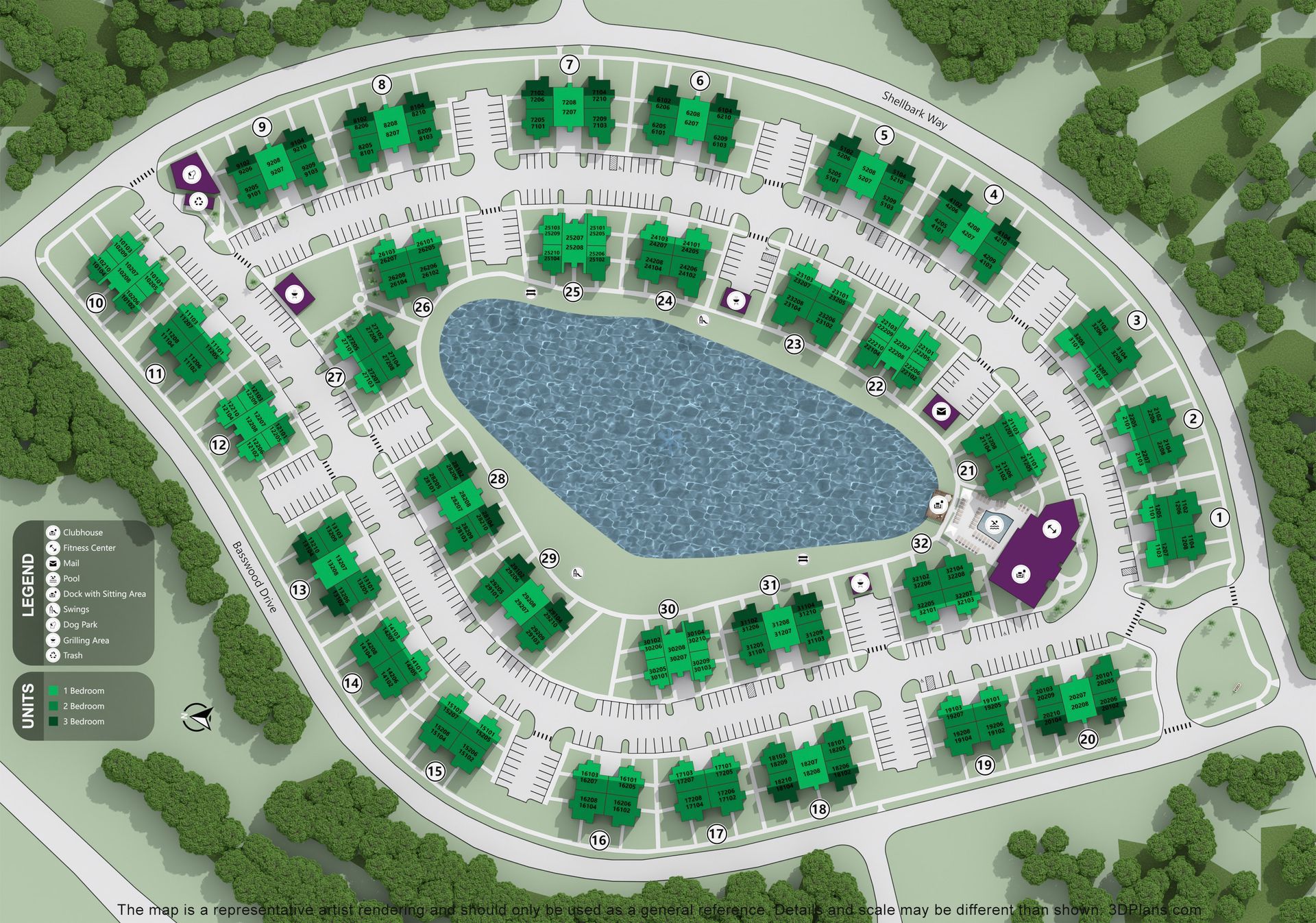 Property Map Cottages at Emerald Cove Savannah, GA