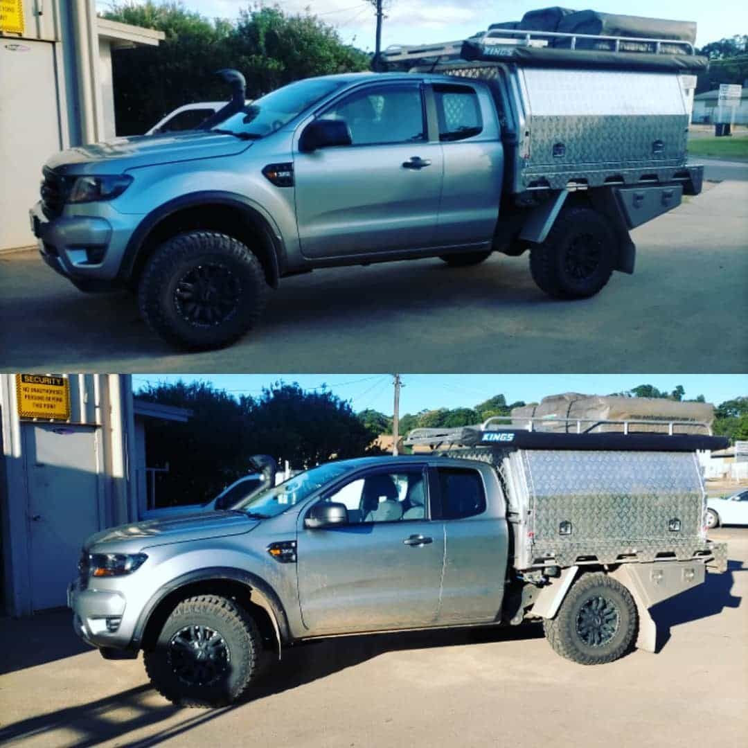 Two Silver Ford Ranger Pickup Trucks With Off-road Modifications — Boycey's Custom Engineering in Atherton, QLD