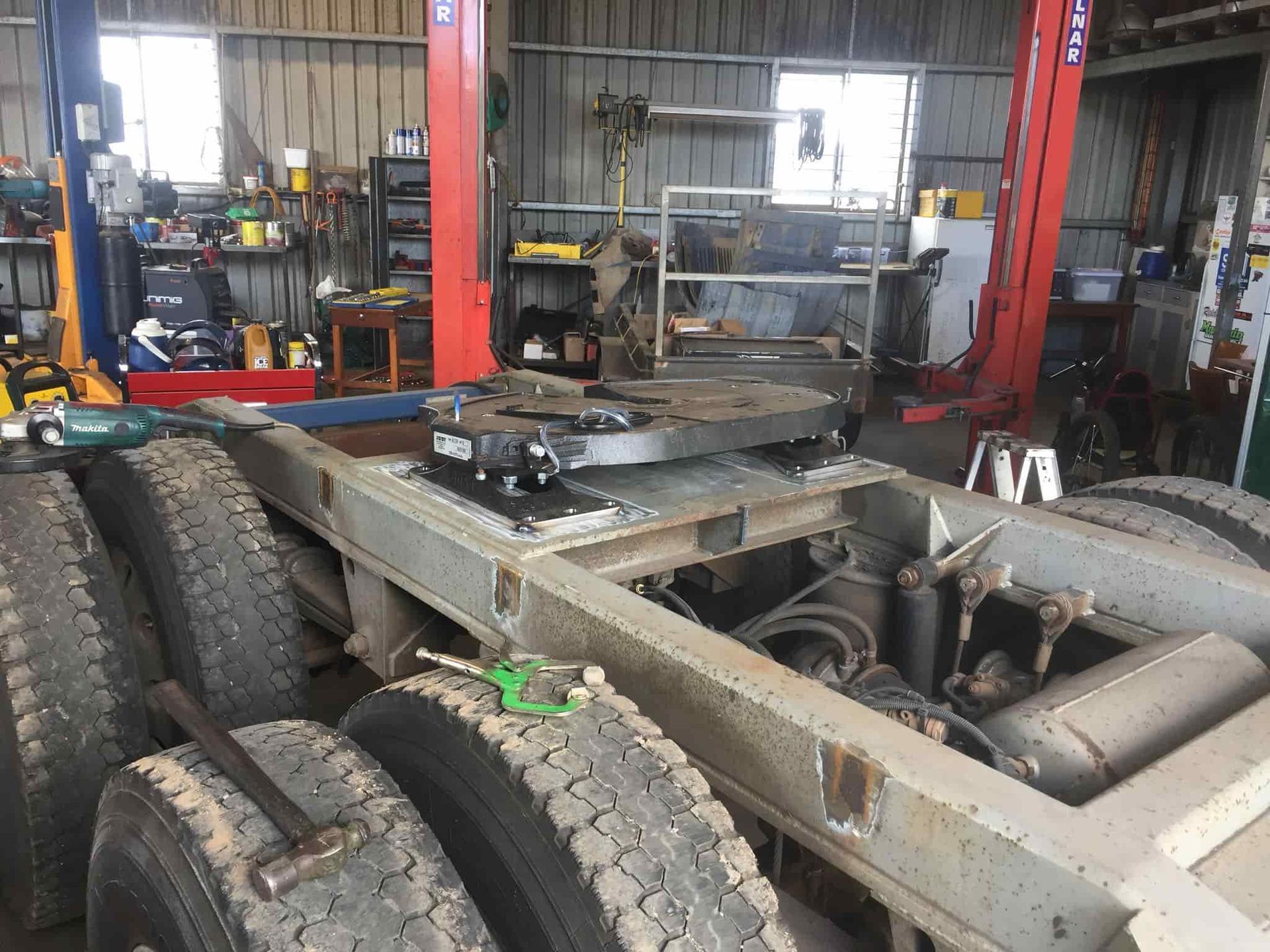Truck Chassis in a Workshop Being Worked on — Boycey's Custom Engineering in Atherton, QLD