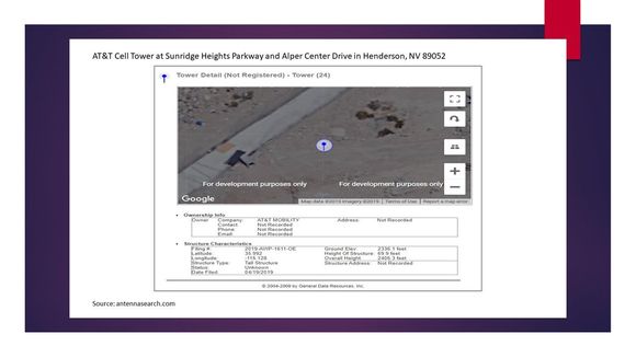 Henderson Cell Tower, AT&T, Lennar Rose Ridge in Henderson, Nevada