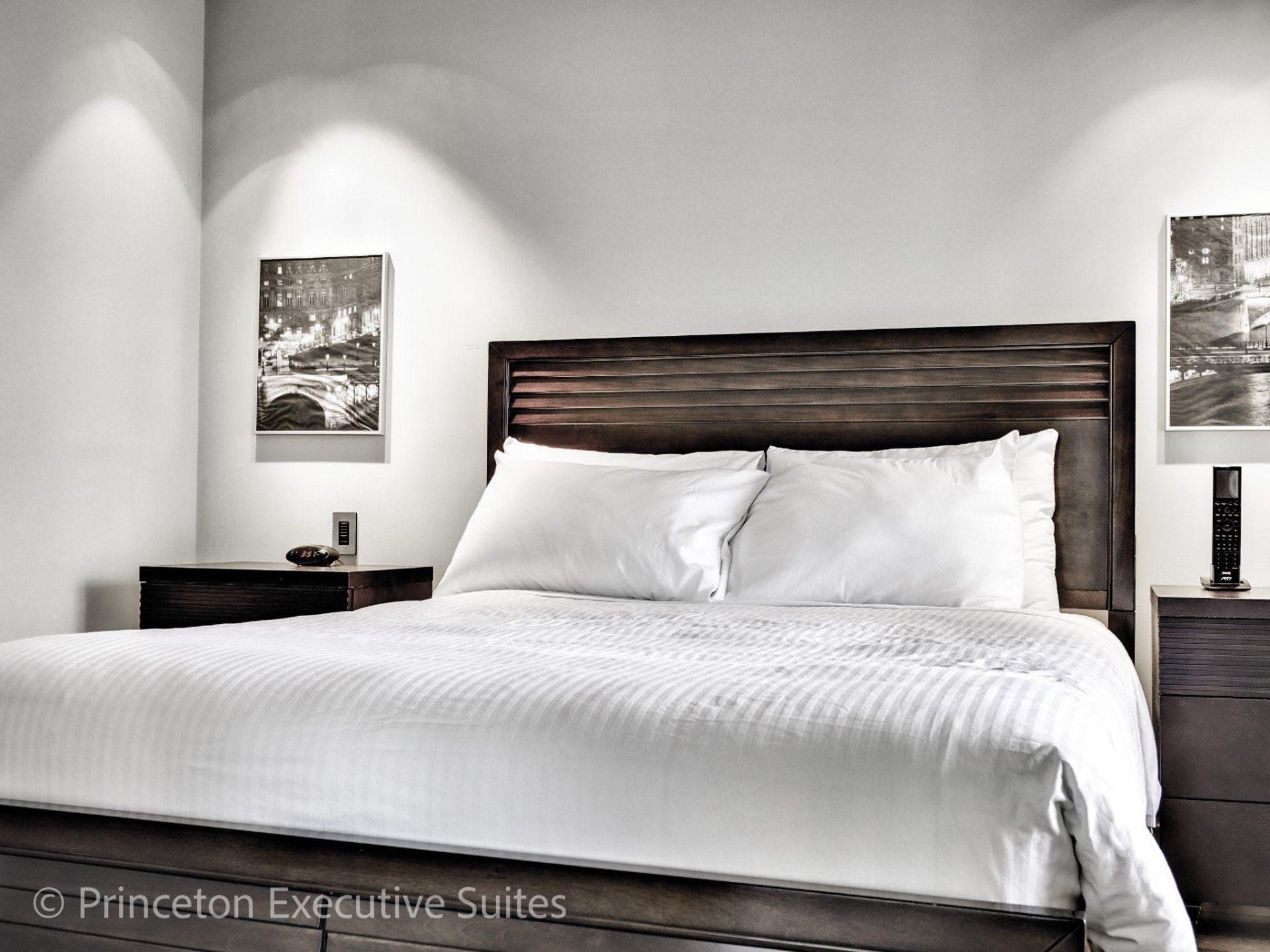 High thread count linens in a luxury Edmonton furnished suite