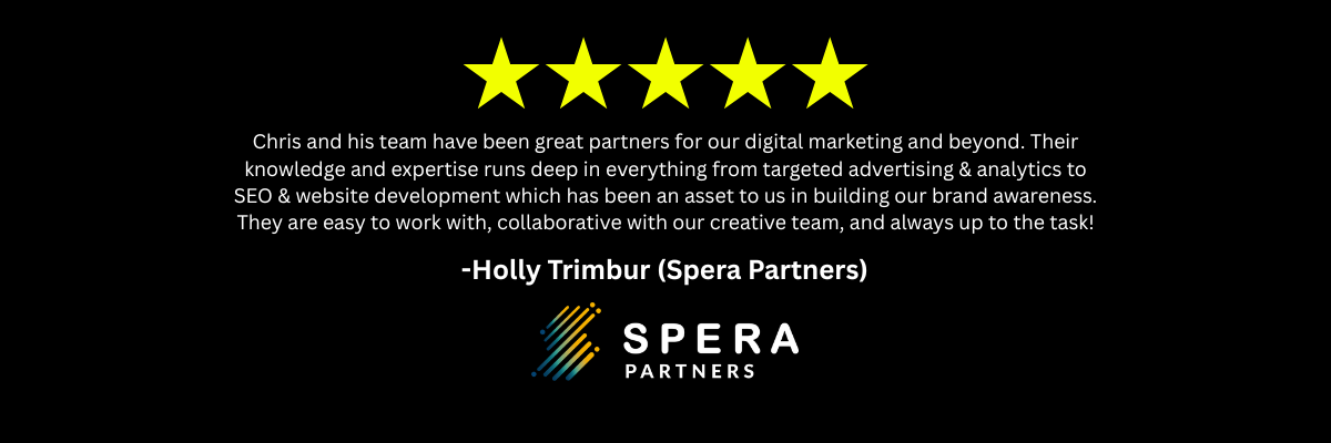 A black background with white text and five stars on it.
