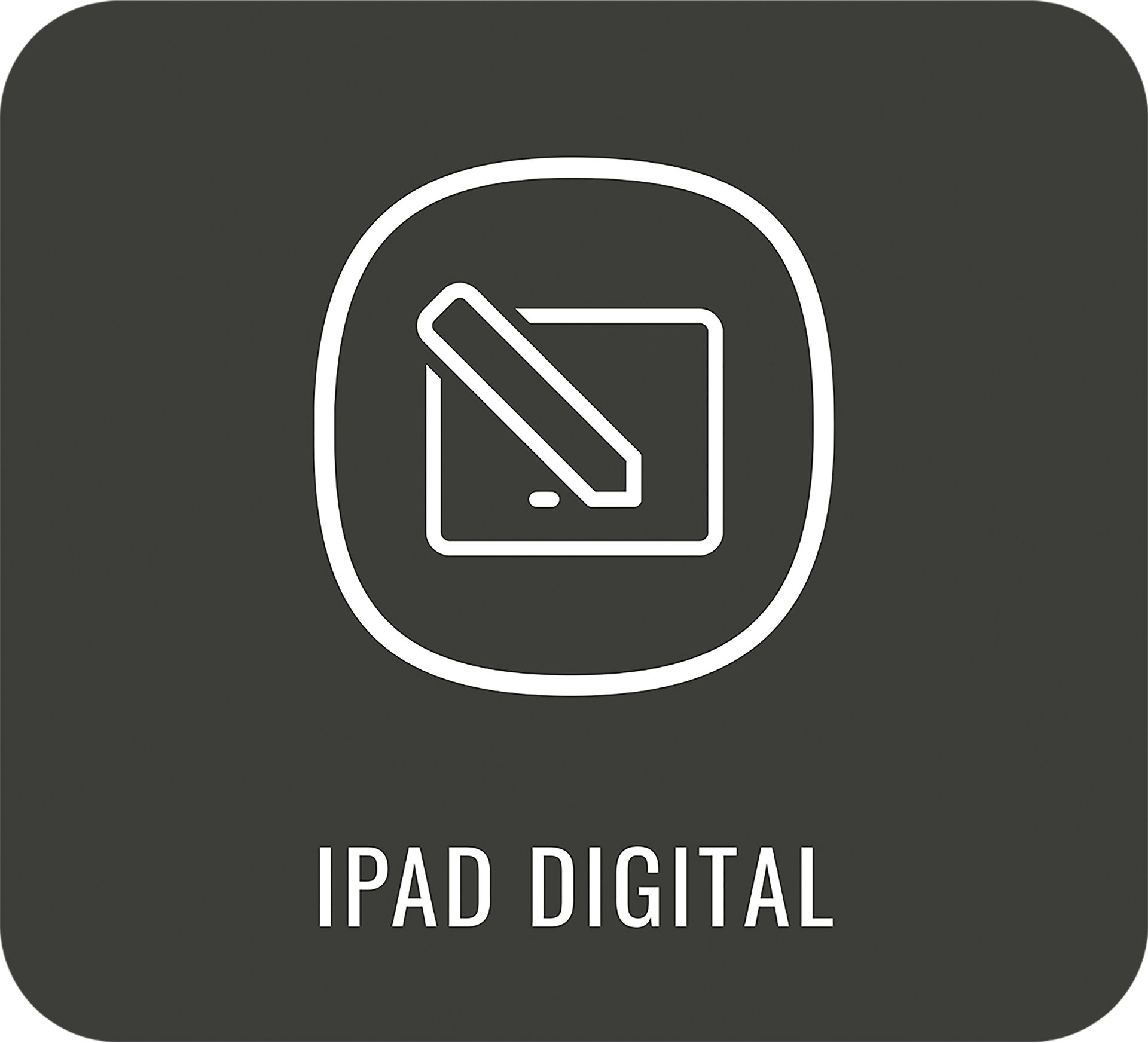 Dark gray app icon with a white pencil symbol and the word TRADITIONAL”= below.