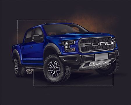 Blue Ford Raptor — Payson, UT — Ritch Designs