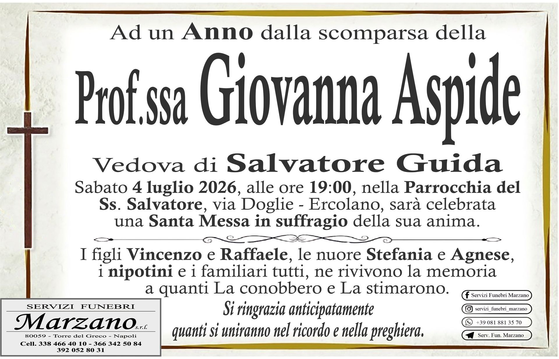 Prof.ssa Giovanna Aspide