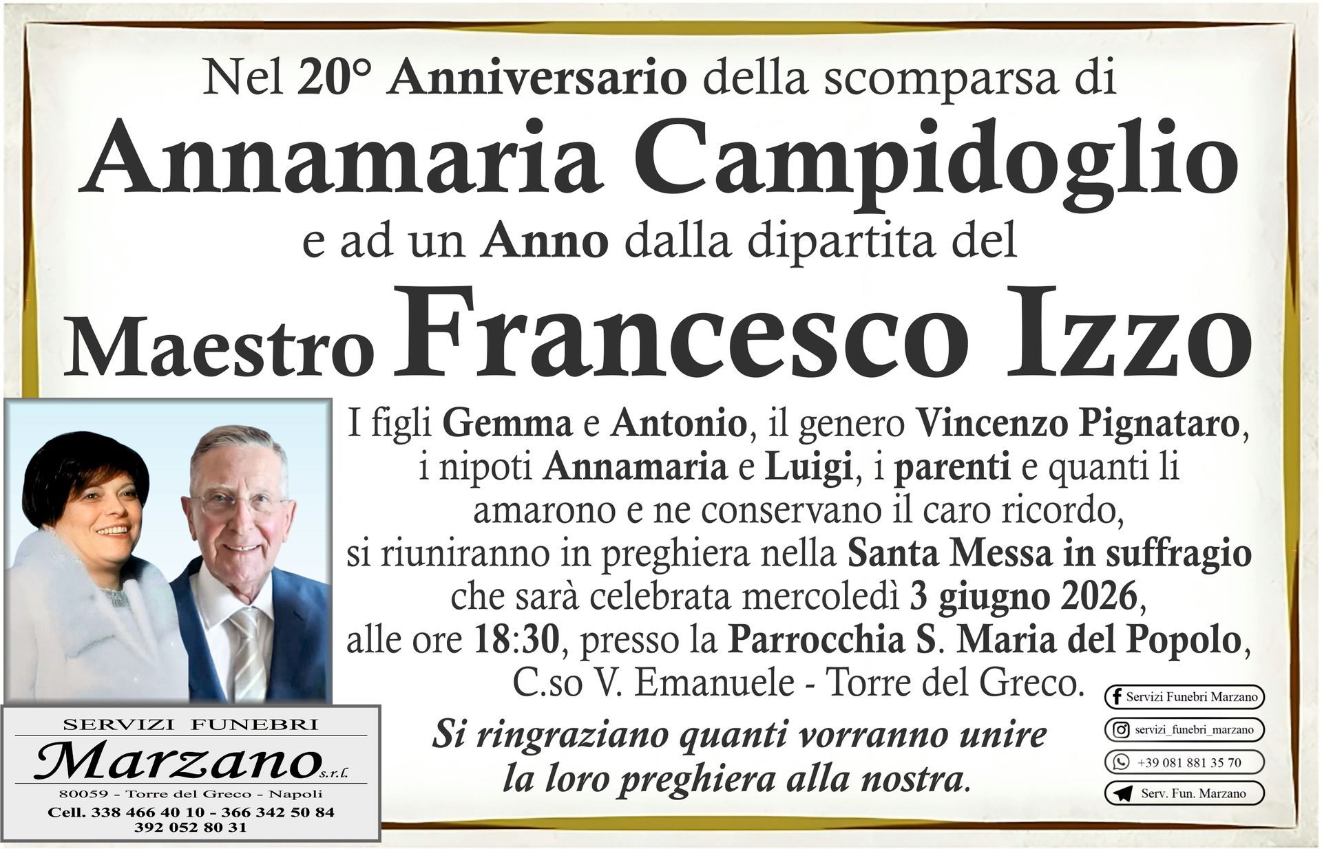 Francesco Izzo e Annamaria Campidoglio