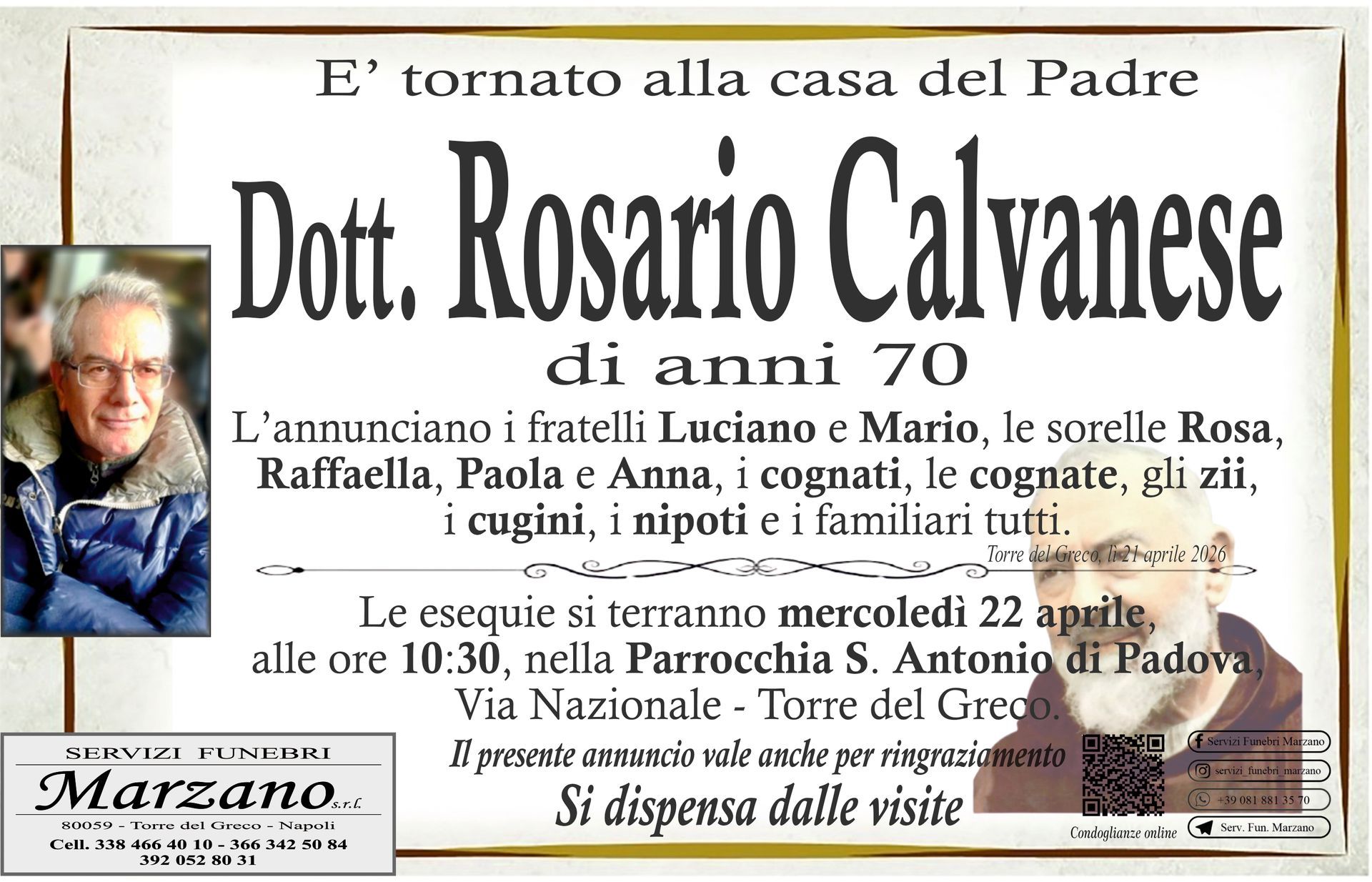 Dott. Rosario Calvanese