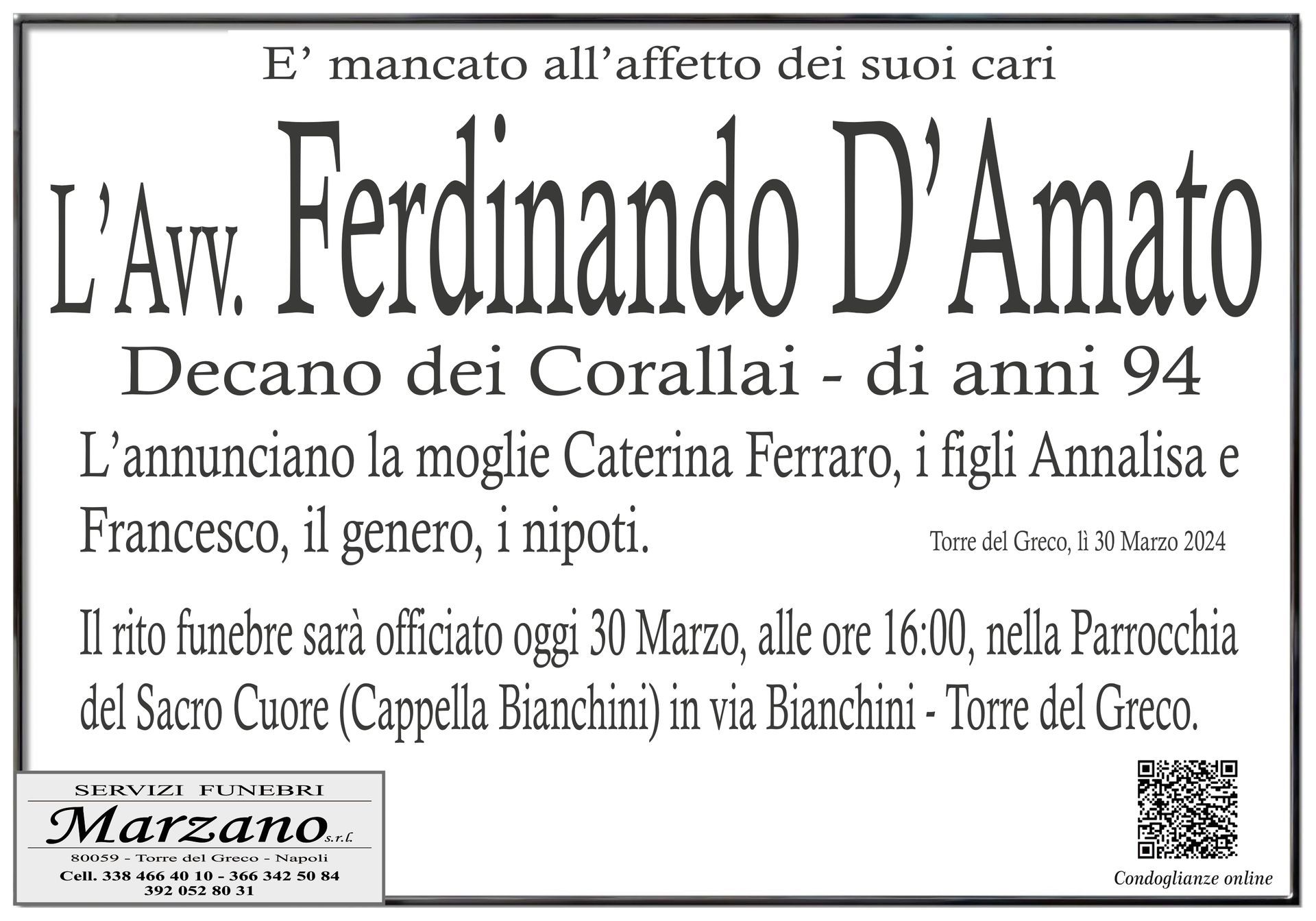 Avv. Ferdinando D' Amato
