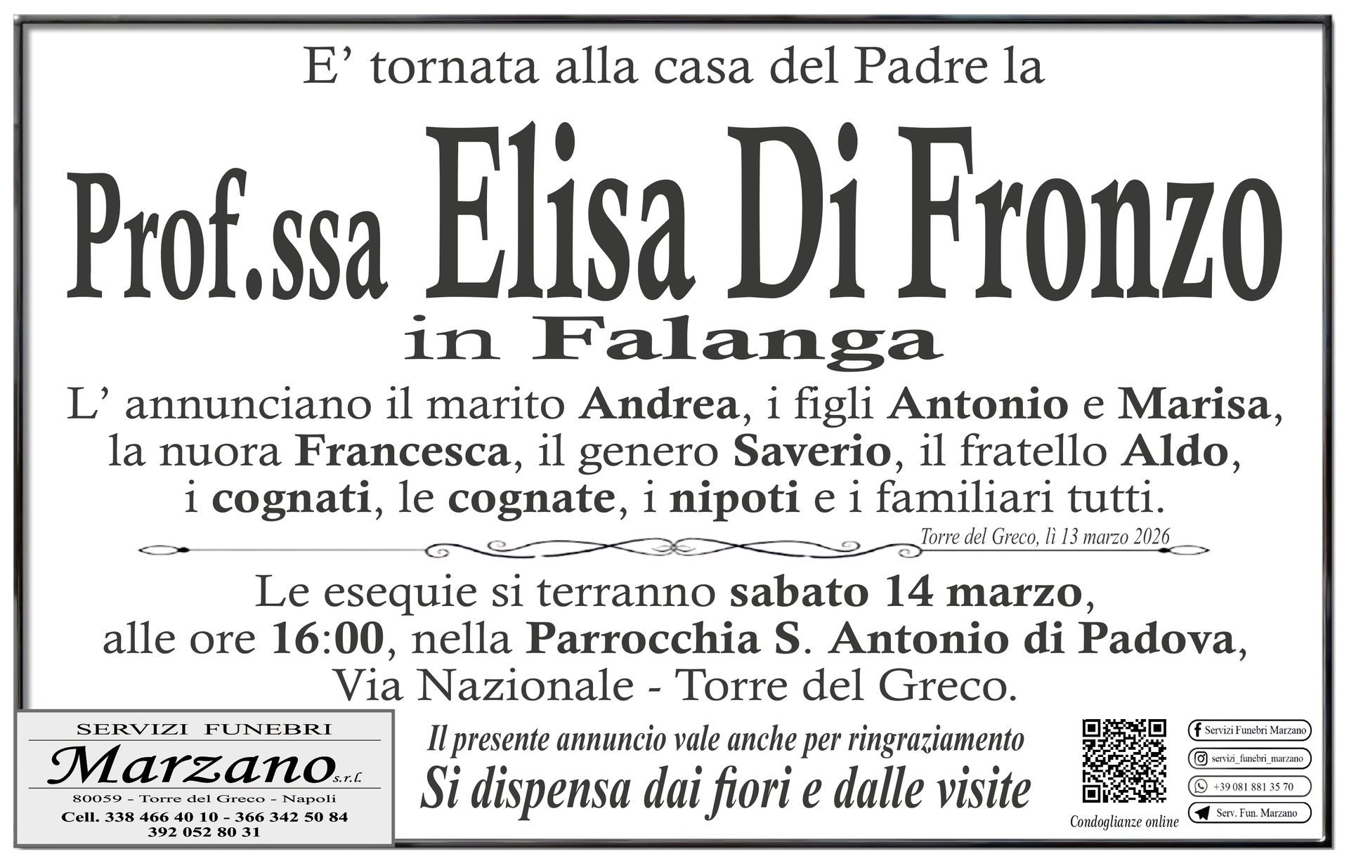 Prof.ssa Elisa Di Fronzo