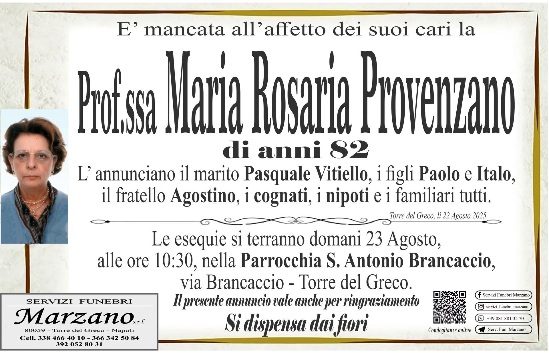 Prof.ssa Maria Rosaria Provenzano
