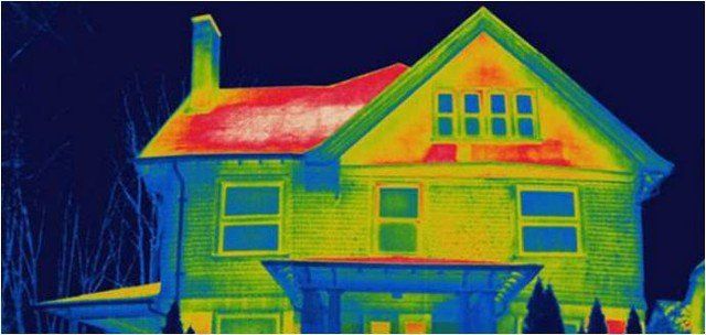 Infrared Photo View of Heat Loss