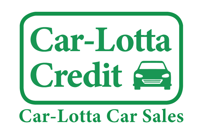 Green logo for Car-Lotta Credit, a car dealership. Text: "Car-Lotta Credit" and "Car-Lotta Car Sales", car icon.