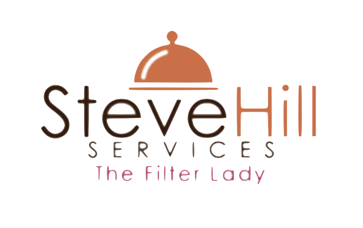 A logo for steve hill services the filter lady
