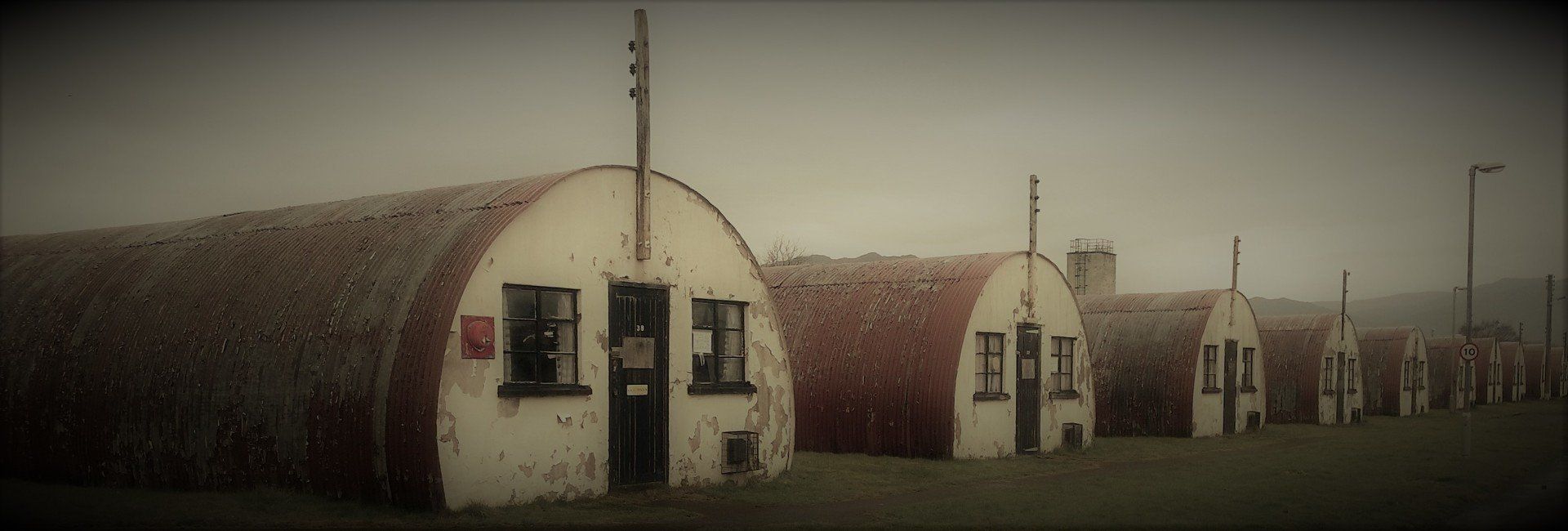 Nissen huts at Camp 21 near Comrie in Perthshire