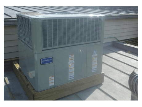 HVAC unit on metal roof — Polkton, NC — Austin's Mechanical Service, Inc