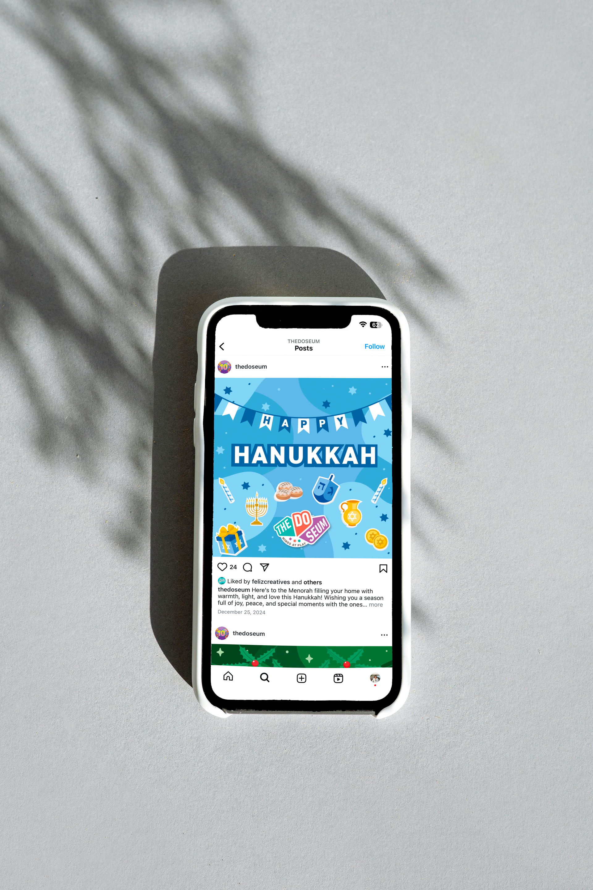 Smartphone displays a