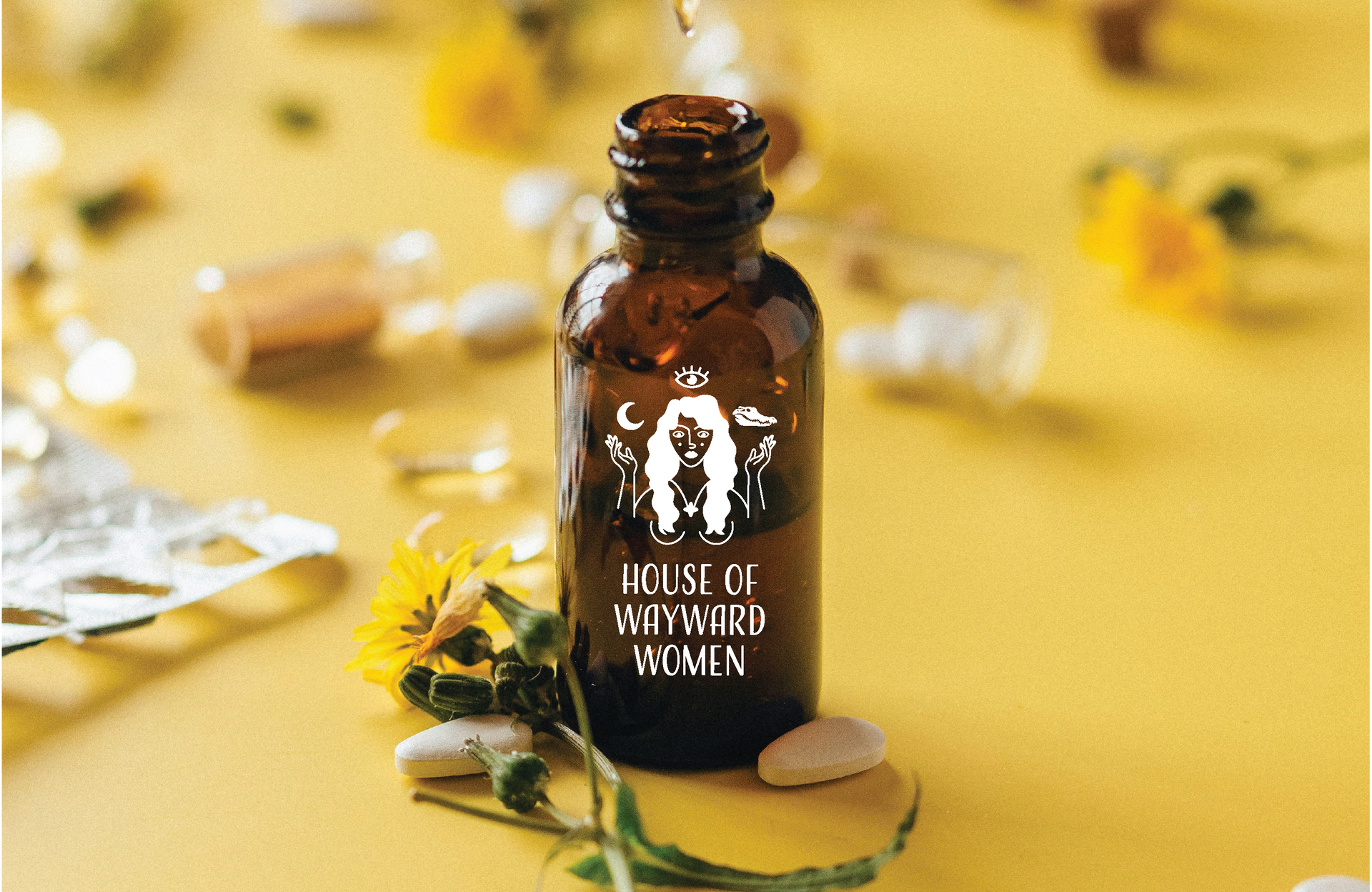 Brown bottle labeled 