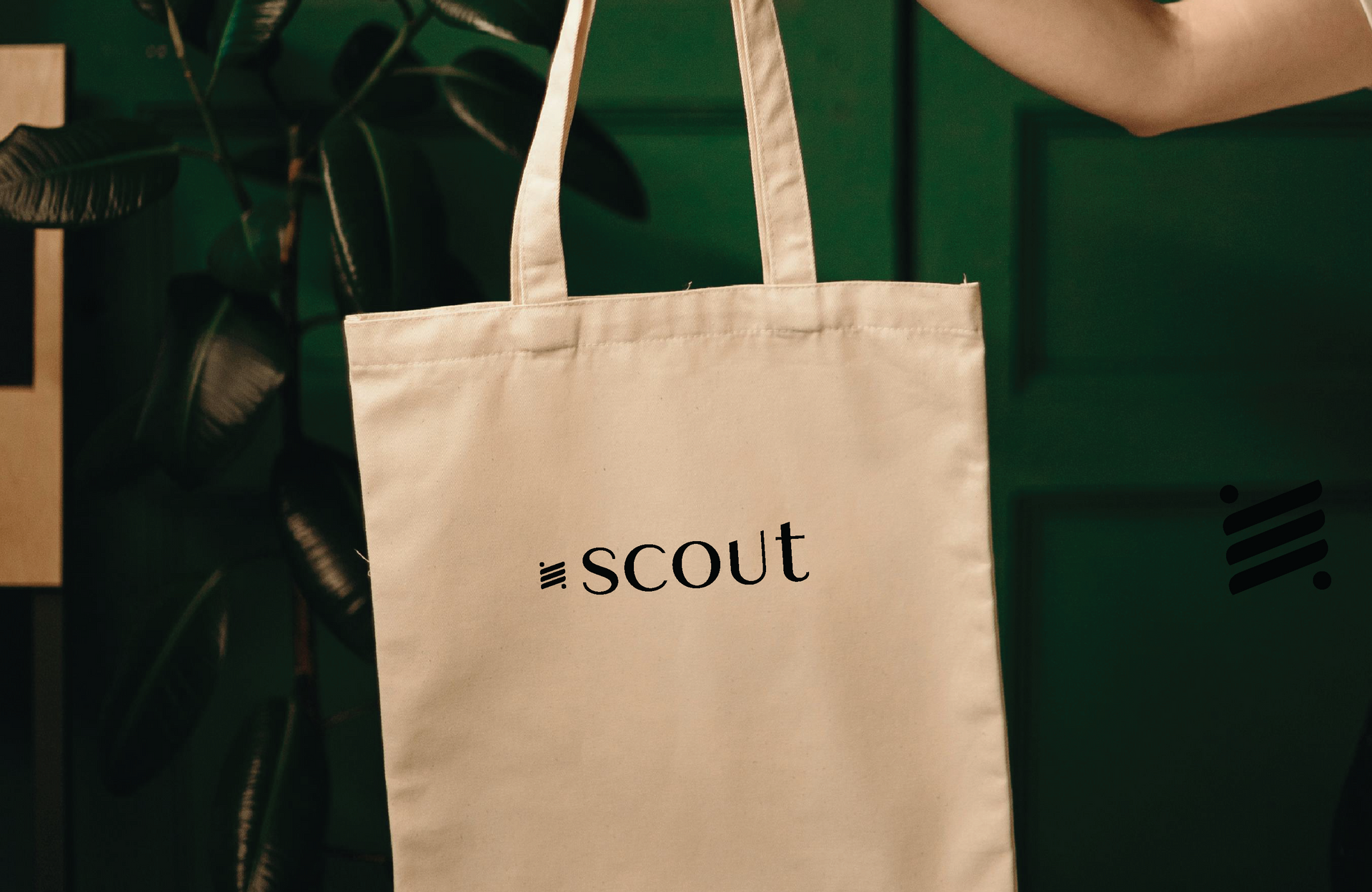 Cream tote bag with the word