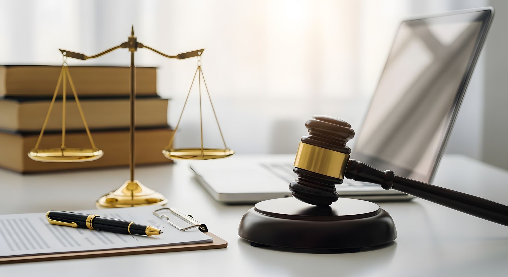 Gavel and scales symbolizing mediation for divorce