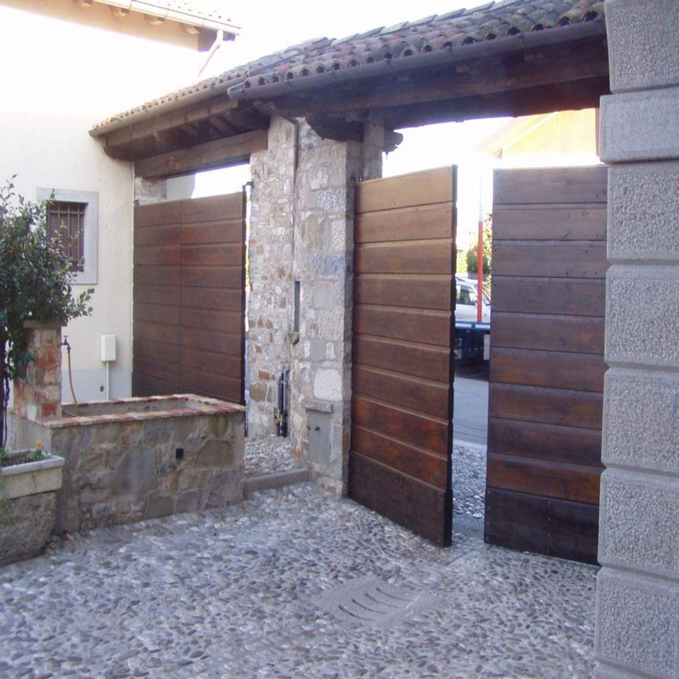 porta cancello effetto legno