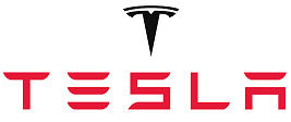 Tesla logo: red text
