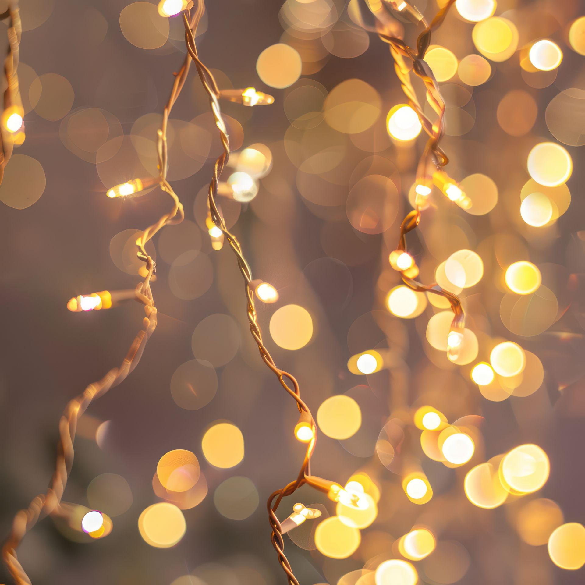 A close up of a string of christmas lights