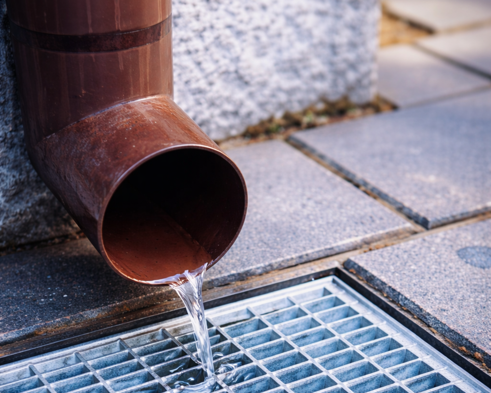 Cuatro obreros de la construcción en un tejado, trabajando en un edificio. Uno en una escalera, los demás con herramientas.
