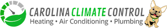 The logo for carolina climate control heating air conditioning and plumbing