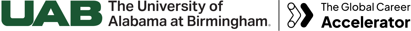 University of Alabama at Birmingham and The Global Career Accelerator logos