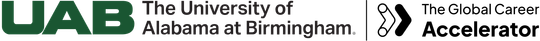 University of Alabama at Birmingham and The Global Career Accelerator logos