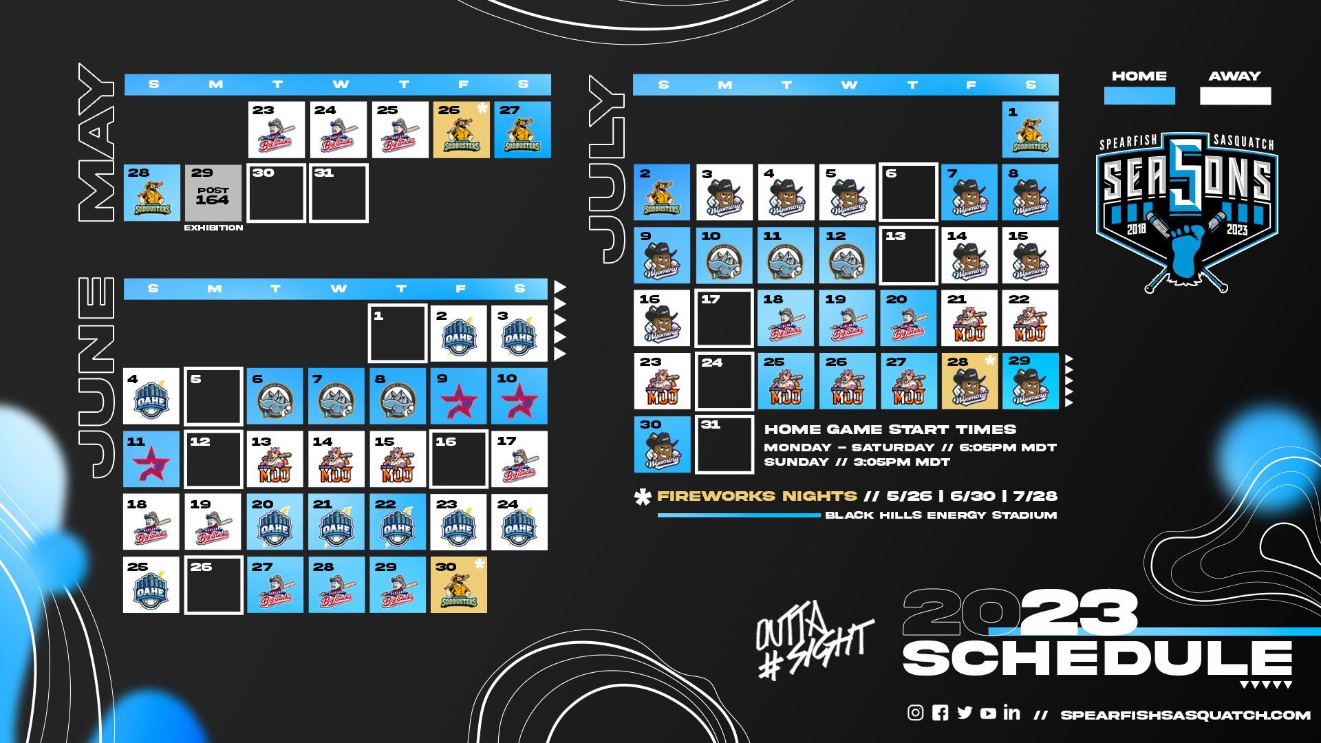 Game Schedule Spearfish, SD Spearfish Sasquatch Baseball