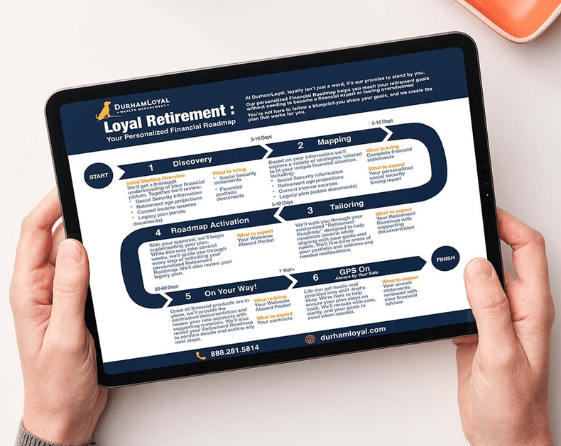 Hands hold a tablet displaying a 