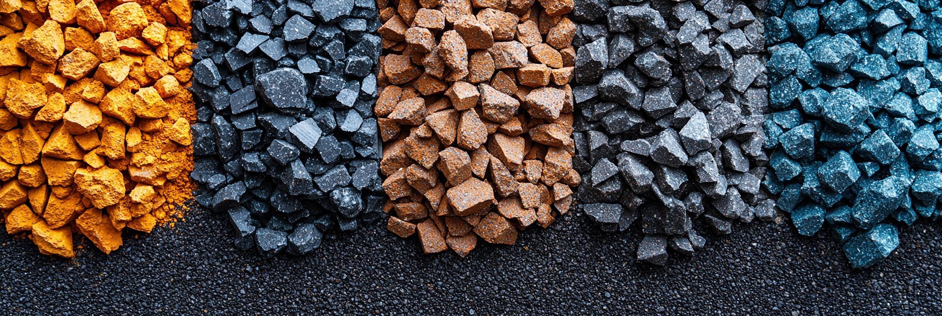 Vibrant piles of industrial rocks and gravel, perfect for durable and modern landscaping materials. Vibrant piles of industrial rocks and gravel, perfect for durable and modern landscaping materials.