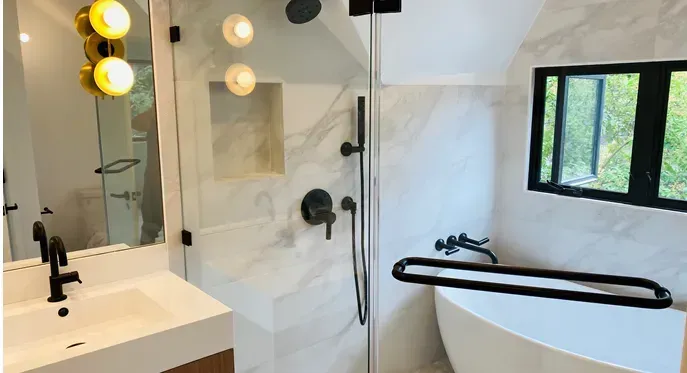 Beverly Hills Tub & Shower Room Custom Build Renovation