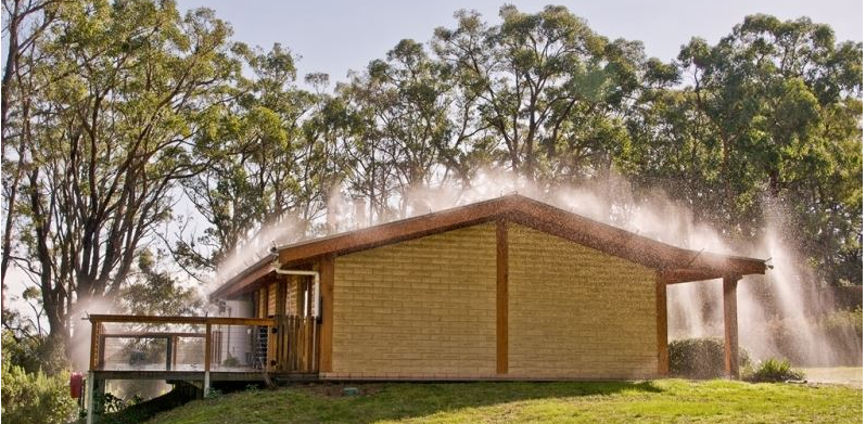 Exterior fire sprinklers Fire Resistant Homes Residential Custom Build