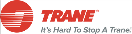 A trane logo that says it 's hard to stop a trane