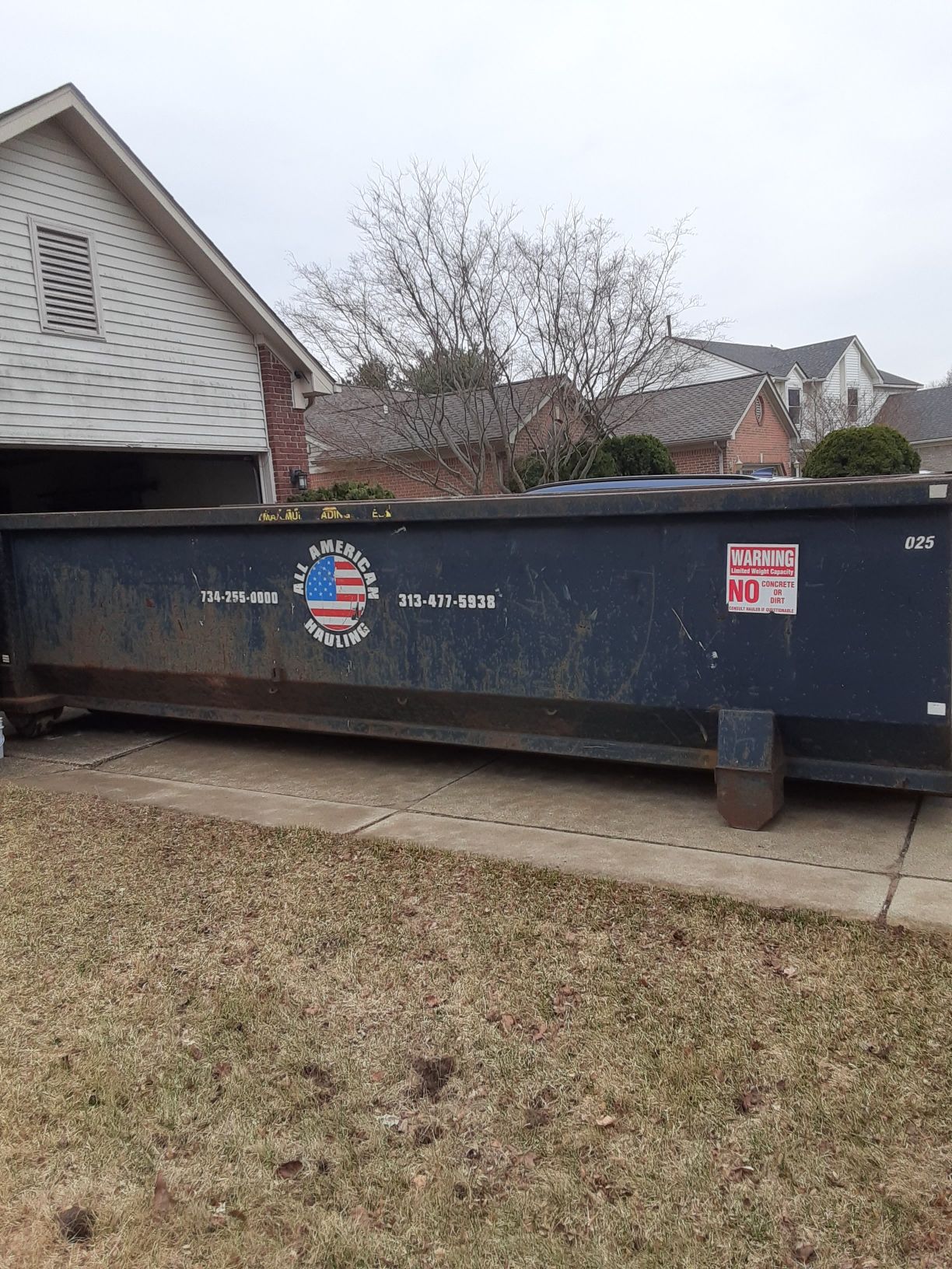 Black Dumpster in Empty Lot
