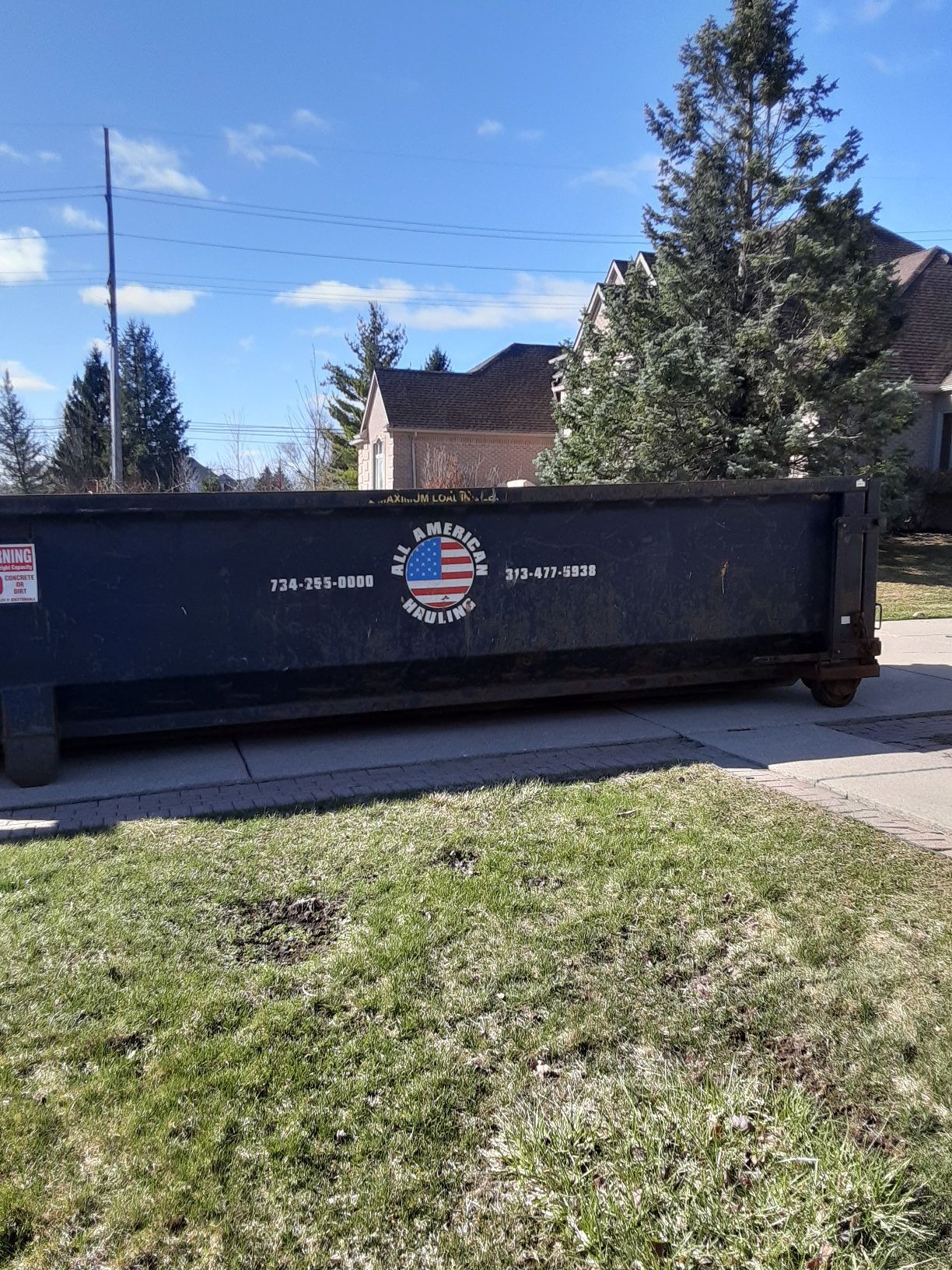 Black Dumpster in Empty Lot