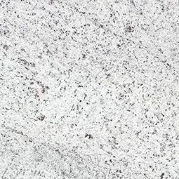 White speckled granite countertop surface with gray and black flecks