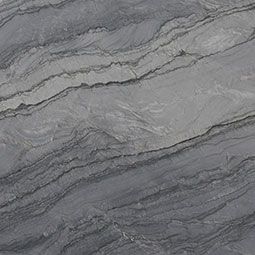 Gray marble surface with wavy dark veining