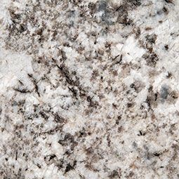 Close-up of white and gray speckled granite countertop texture