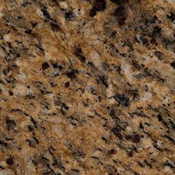Speckled tan and black granite countertop surface