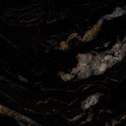 Dark black marble texture with gray and gold veining