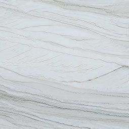 White marble-like stone surface with subtle gray veining