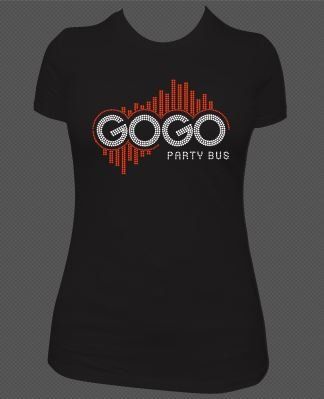 GoGo Party Bus Atlanta RhineStone T-shirts