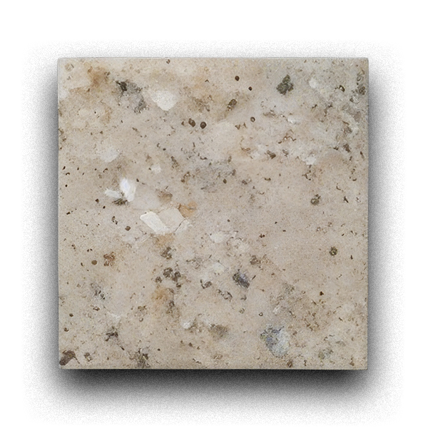 A square piece of marble with a white background