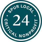 A logo for spur local 25 critical nonprofit